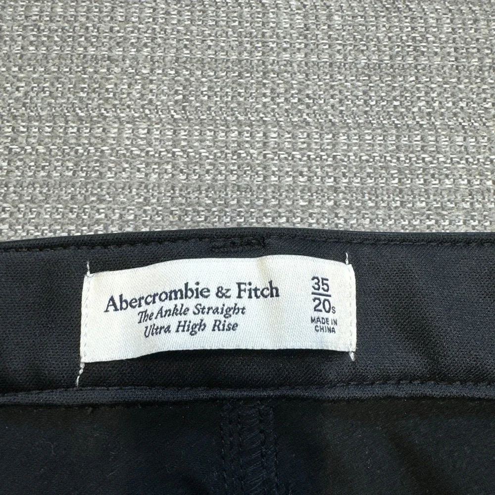 Abercrombie & Fitch Vegan Leather Pants Womens 35 x20 Cropped Goth‎ Biker Faux